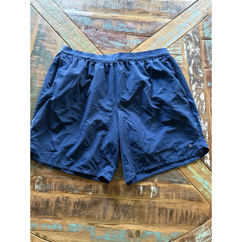 Men's Russel Athletic Blue Shorts With Liner Size XXL LOT OF 2